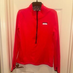 Victoria's Secret Hot Pink Quarter-Zip Sweatshirt Activewear Size LARGE